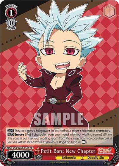 Petit Ban New Chapter Foil SDS/SX05-116S PR The Seven Deadly Sins: Revival of The Commandments Card