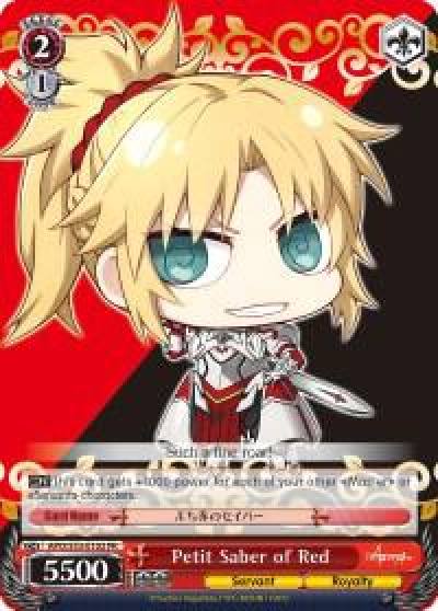 Petit Saber of Red APO/S53-E102 PR Fate/Apocrypha Card