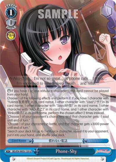 Phone Shy BD/EN-W03-120 U BanG Dream! Girls Band Party! MULTI LIVE Card