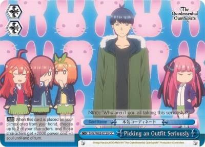 Picking an Outfit Seriously 5HY/W83-E135 CC The Quintessential Quintuplets Card