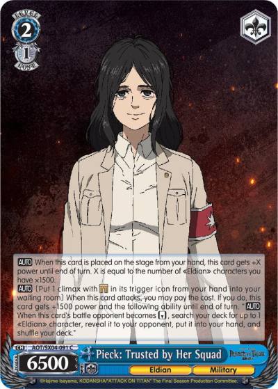 Pieck Trusted by Her Squad AOT/SX04-091 C Attack On Titan: Final Season Card