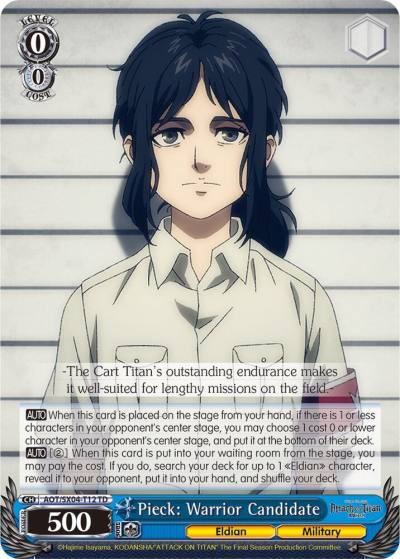 Pieck Warrior Candidate AOT/SX04-T12 TD Attack On Titan: Final Season Card