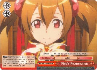 Pinas Resurrection SAO/S47-E074 CC Sword Art Online Re: Edit Card
