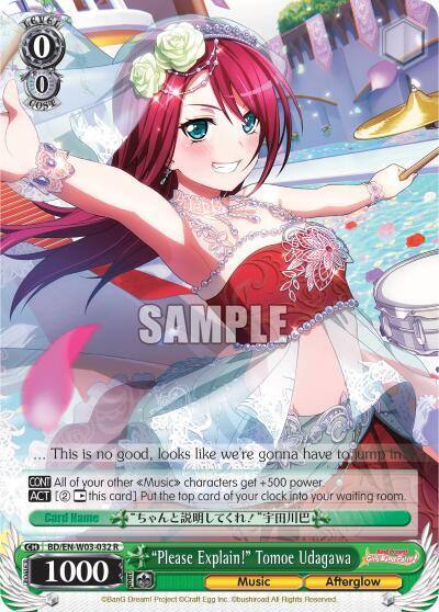 Please Explain Tomoe Udagawa BD/EN-W03-032 R BanG Dream! Girls Band Party! MULTI LIVE Card