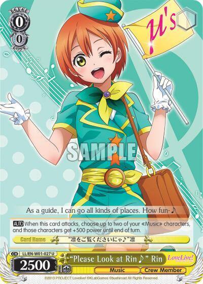 Please Look at Rin~ Rin LL/EN-W01-027 U Love Live! DX Card