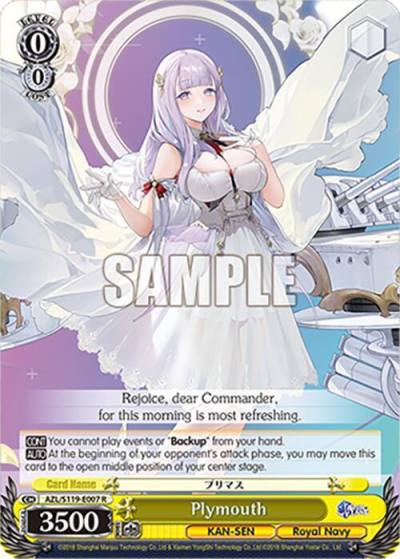 Plymouth AZL/S119-E007 R Azur Lane Vol. 2 Card