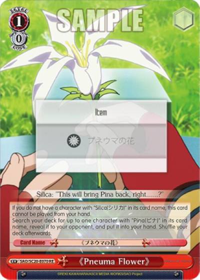 Pneuma Flower SAO/S20-E070 RE Sword Art Online Chronicle Set Card