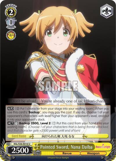 Pointed Sword Nana Daiba RSL/S56-E016 U Revue Starlight Card