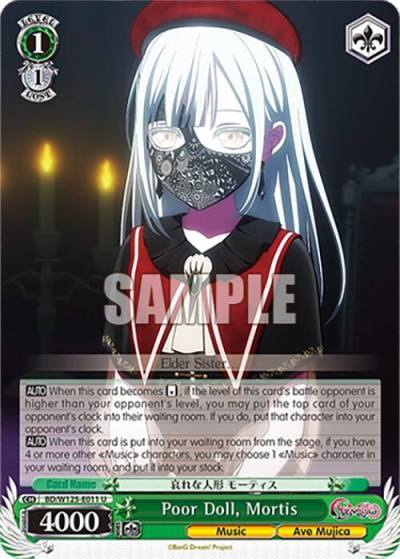 Poor Doll Mortis BD/W125-E011 U MyGO!!!!! x Ave Mujica Card
