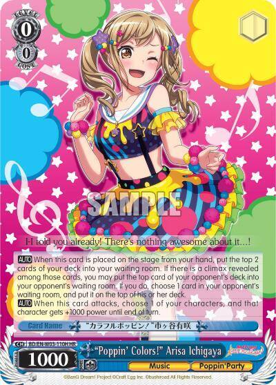 PoppinColors Arisa Ichigaya HR BD/EN-W03-110H HR BanG Dream! Girls Band Party! MULTI LIVE Card