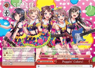 PoppinColors SR BD/EN-W03-089S SR BanG Dream! Girls Band Party! MULTI LIVE Card
