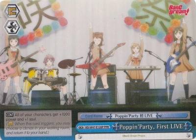 PoppinParty First LIVE Parallel Foil BD/W47-E120P PPR BanG Dream! Card