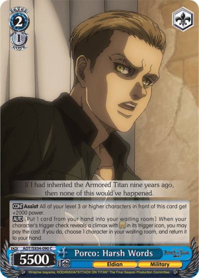 Porco Harsh Words AOT/SX04-090 C Attack On Titan: Final Season Card
