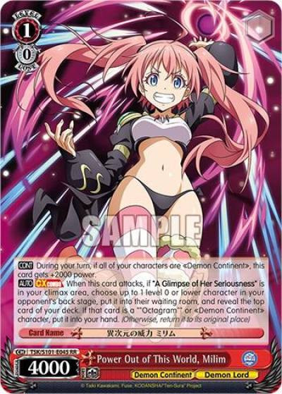 Power Out of This World Milim TSK/S101-E045 RR That Time I Got Reincarnated as a Slime Vol.3 Card