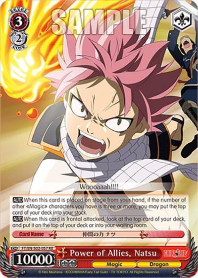 Power of Allies Natsu FT/EN-S02-057 R RE Fairy Tail Chronicle Set Card