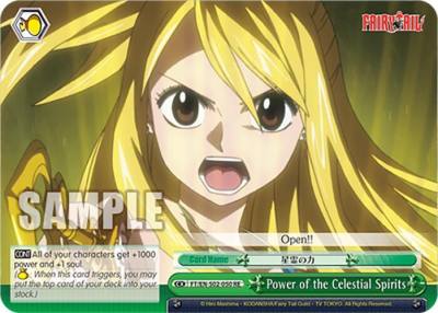 Power of the Celestial Spirits FT/EN-S02-050 CC RE Fairy Tail Chronicle Set Card