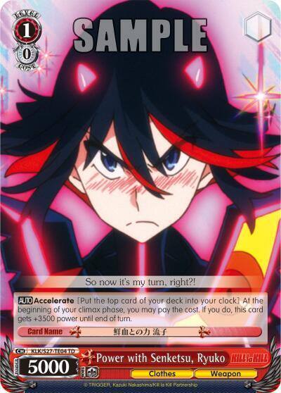Power with Senketsu Ryuko PR KLK/S27-TE04 PR KILL la KILL Card