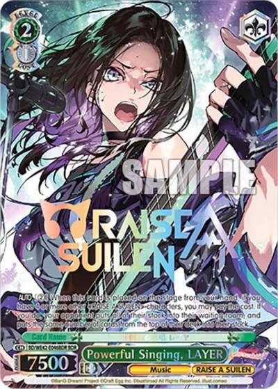Powerful Singing LAYER BDR BD/WE42-E046BDR BDR BanG Dream! Girls Band Party! Countdown Collection Premium Booster Card