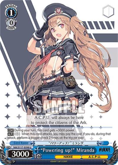 Powering up Miranda NIK/S117-E098 U GODDESS OF VICTORY: NIKKE Card