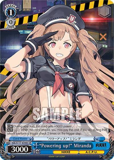 Powering up Miranda SR NIK/S117-E098S SR GODDESS OF VICTORY: NIKKE Card