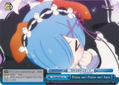 Praise me Praise me Aura RZ/S68-E097 CC Re:ZERO Memory Snow Card