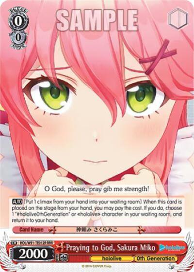 Praying to God Sakura Miko RRR HOL/W91-TE012R RRR hololive production Card