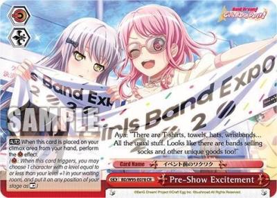 Pre Show Excitement BD/W95-E078 CR BanG Dream! Girls Band Party! 5th Anniversary Card