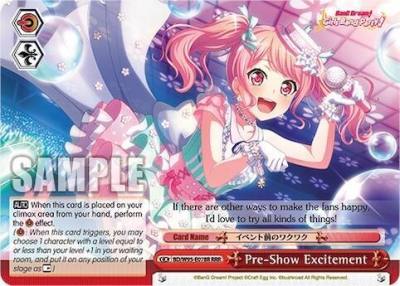 Pre Show Excitement RRR BD/W95-E078R RRR BanG Dream! Girls Band Party! 5th Anniversary Card