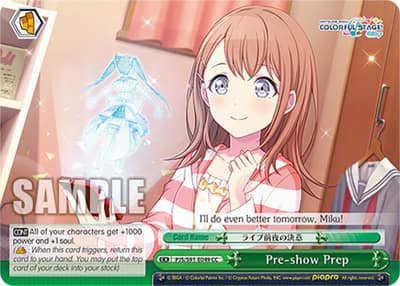 Pre-show Prep PJS/S91-E049 CC HATSUNE MIKU: COLORFUL STAGE! Weiss Schwarz card
