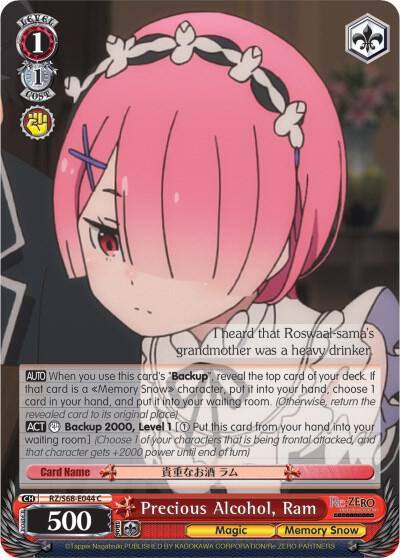 Precious Alcohol Ram RZ/S68-E044 C Re:ZERO Memory Snow Card