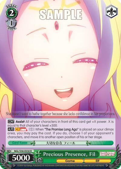 Precious Presence Fil NGL/S58-E030 R No Game No Life Card
