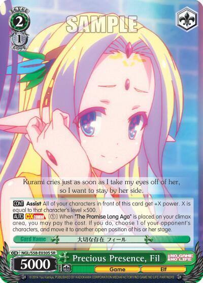 Precious Presence Fil SR NGL/S58-E030S SR No Game No Life Card