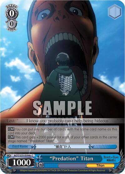 Predation Titan C AOT/S35-E094c C Attack on Titan Card