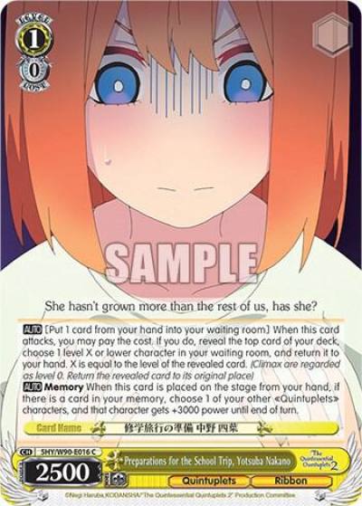 Preparations for the School Trip Yotsuba Nakano 5HY/W90-E016 C The Quintessential Quintuplets 2 Card