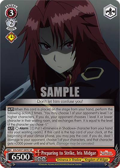 Preparing to Strike Iris Midgar SR EIS/SX07-049S The Eminence in Shadow Card