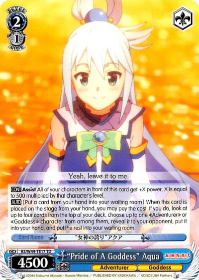 Pride of A Goddess Aqua KS/W49-TE17 TD KonoSuba Card