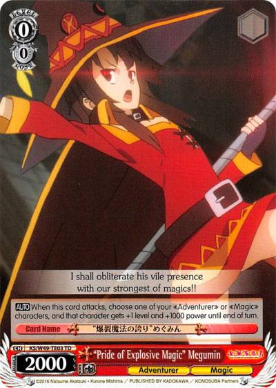 Pride of Explosive Magic Megumin KS/W49-TE03 TD KonoSuba Card