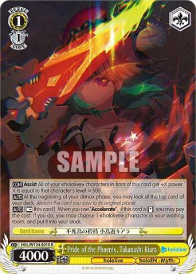 Pride of the Phoenix Takanashi Kiara HOL/W104-E010 R hololive production Vol.2 Card