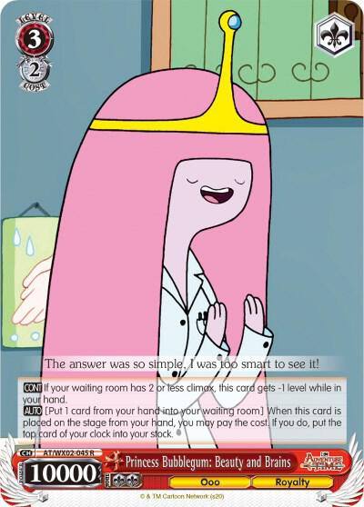 Princess Bubblegum Beauty and Brains AT/WX02-045 R Adventure Time Card