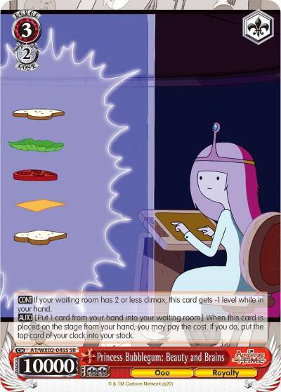 Princess Bubblegum Beauty and Brains SR AT/WX02-045S SR Adventure Time Card