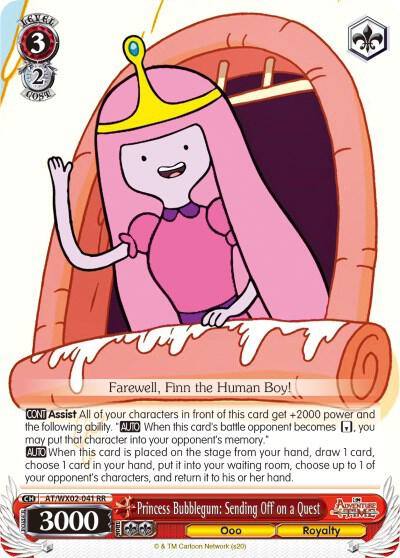 Princess Bubblegum Sending Off on a Quest AT/WX02-041 RR Adventure Time Card