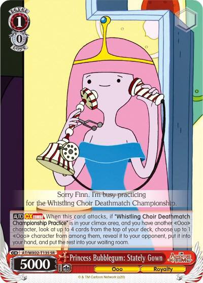 Princess Bubblegum Stately Gown SR AT/WX02-T13S SR Adventure Time Card