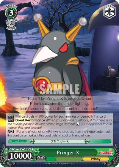 Pringer X DG/EN-S03-E054 R Disgaea Card