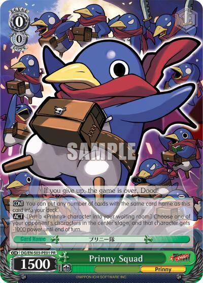 Prinny Squad Alternate Art Promo DG/EN-S03-PE01 PR Disgaea Card