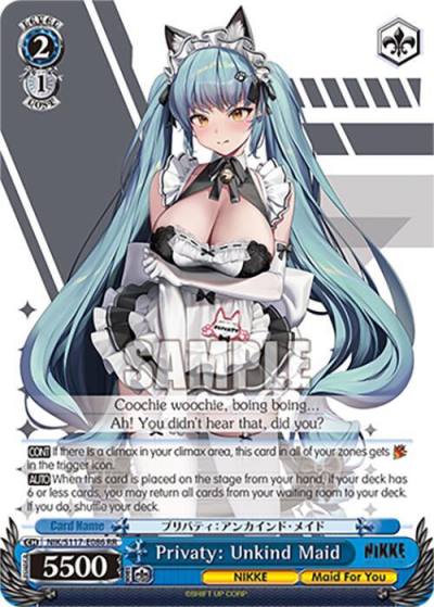 Privaty Unkind Maid NIK/S117-E086 RR GODDESS OF VICTORY: NIKKE Card