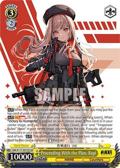 Proceeding With the Plan Rapi SR NIK/S117-E010S SR GODDESS OF VICTORY: NIKKE Card