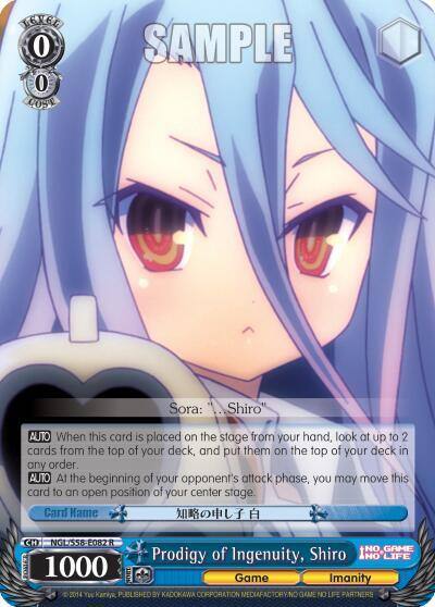 Prodigy of Ingenuity Shiro NGL/S58-E082 R No Game No Life Card