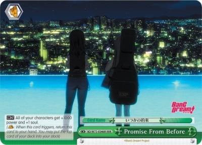 Promise From Before RRR BD/W73-E046R BanG Dream! Vol.2 Card