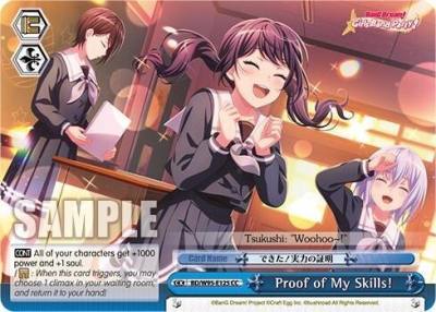 Proof of My Skills BD/W95-E125 CC BanG Dream! Girls Band Party! 5th Anniversary Card