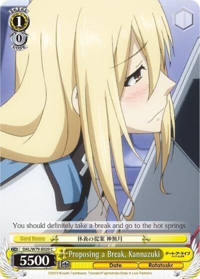 Proposing a Break Kannazuki DAL/W79-E020 C Date A Live Card